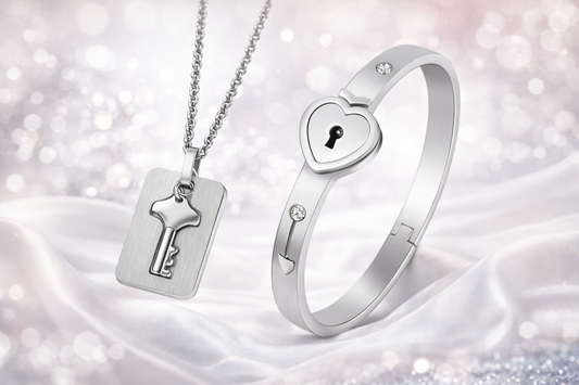 Tizzanovo™ Heart Lock Couple Set | Meaningful Couple Jewelry Gift